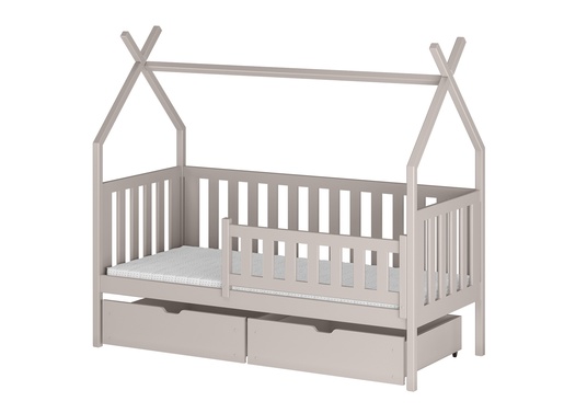 Drveni dječji krevet Simba s ladicom - kašmir - 180x80 cm