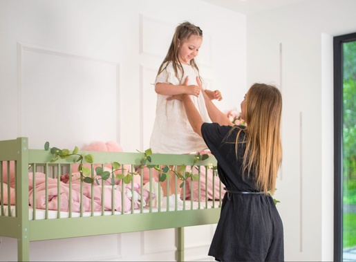 Drveni dječji krevet na kat Boston - olive - 200x90