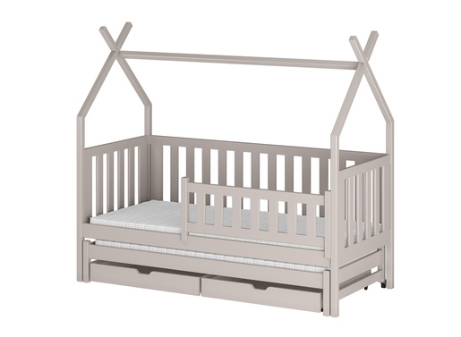 Drveni dječji krevet Tytus s dodatnim krevetom i ladicom - kašmir - 180x80 cm