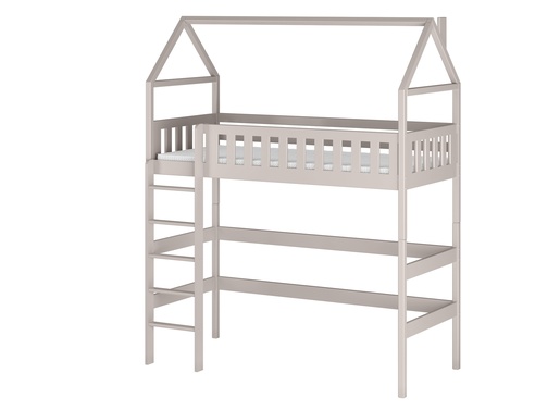 Drveni dječji povišeni krevet Otylia - kašmir - 180x80 cm