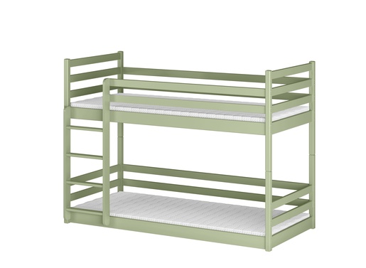Drveni dječji krevet na kat Mini - olive - 160x80 cm