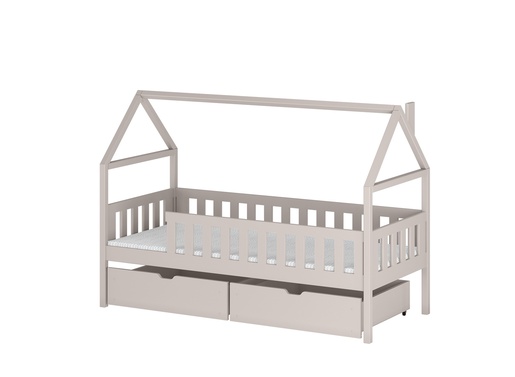 Drveni dječji krevet Domi  s ladicom - kašmir - 180x80 cm