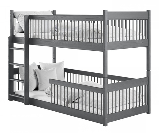 Drveni dječji krevet na kat Boston - grafit - 180x80