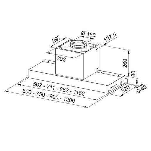 Faber napa In-Nova Zero Drip Extreme BK Mat A120