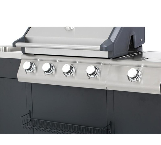 Green Bay pokretni kuhinjski otok s roštiljem i sudoperom, 143 x 59 x 113 cm