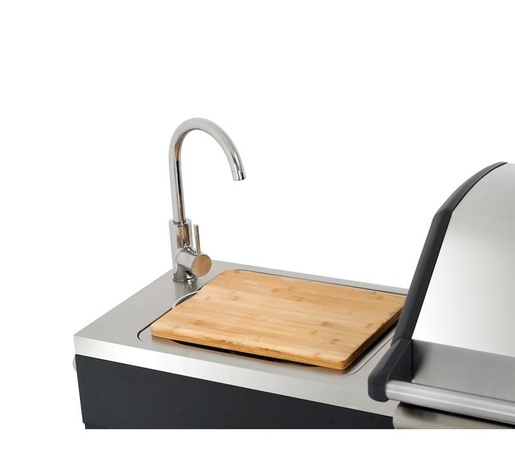 Green Bay pokretni kuhinjski otok s roštiljem i sudoperom, 143 x 59 x 113 cm