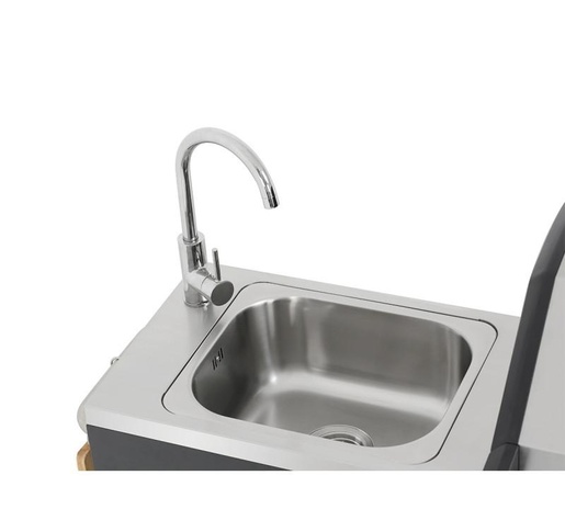 Green Bay pokretni kuhinjski otok s roštiljem i sudoperom, 143 x 59 x 113 cm