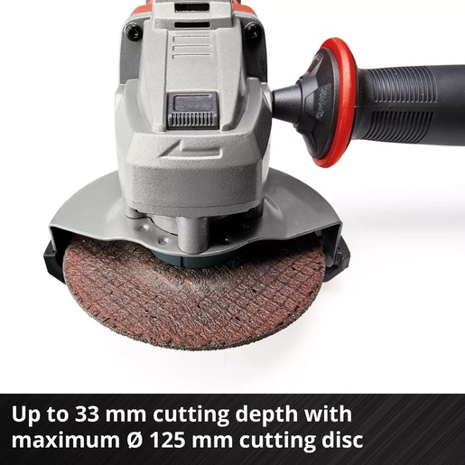 EINHELL akumulatorska kutna brusilica TE-AG 18/125-2 Li-Solo, 18 V, dubina rezanja 33 mm