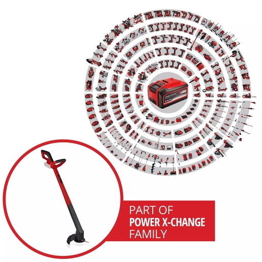 EINHELL akumulatorski trimer za travu GC-CT 18/2411 Li P-Solo, 18 V, širina rezanja 24 cm