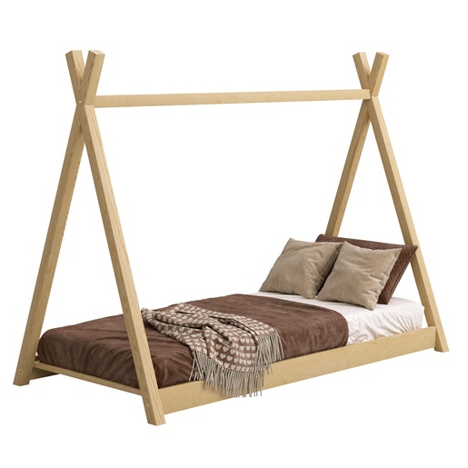 Drveni dječji krevet Tipi - svijetlo drvo - 190x90 cm