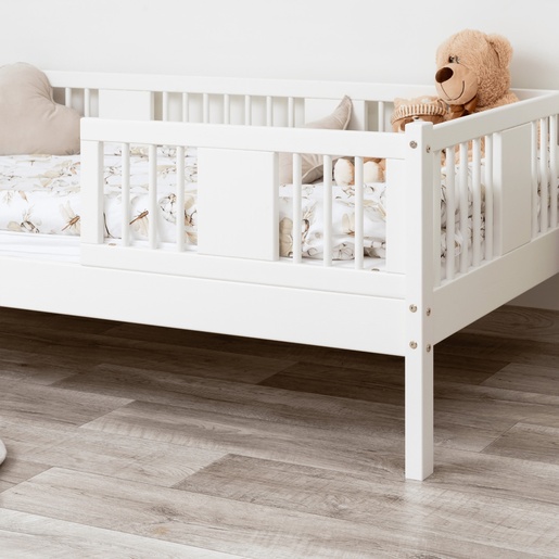 Drveni dječji krevet Luna 20 - bijeli - 200x90 cm - S ladicom