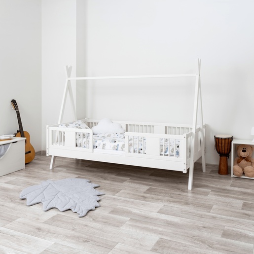 Drveni dječji krevet Luna Tipi - bijeli - 180x90 cm - Bez ladice