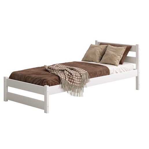 Drveni dječji krevet Zefir - bijeli - 200x90 cm - S ladicom