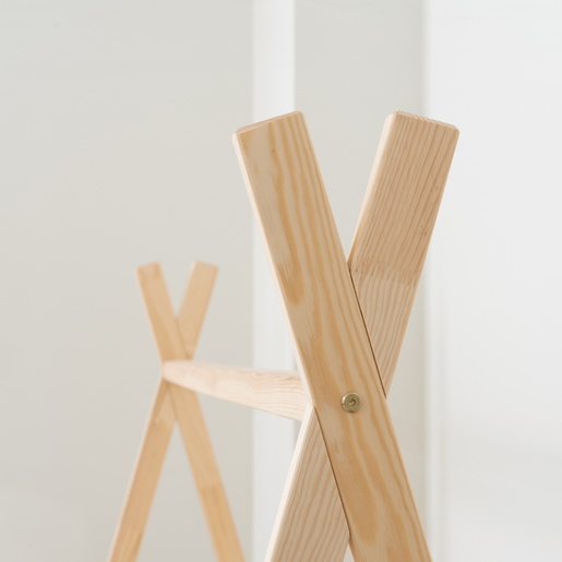 Drveni dječji krevet Luna Tipi - svijetlo drvo - 200x90 cm - Bez ladice