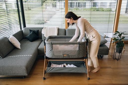 FreeON krevetić za uz krevet NestFeed grey