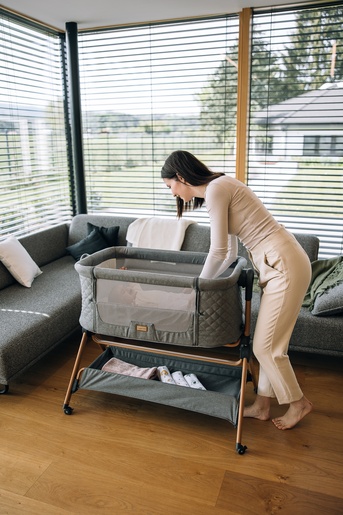 FreeON krevetić za uz krevet NestFeed grey