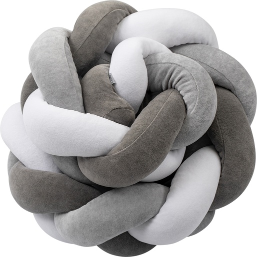 Bubaba BY FreeON ogradica za krevet pletenica 235x15 grey/white