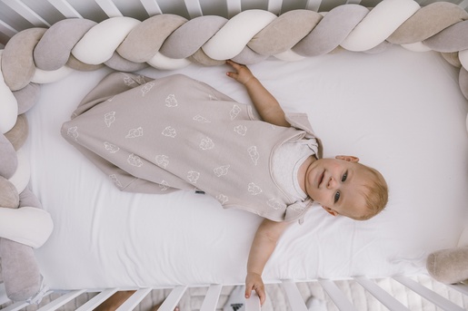 Bubaba BY FreeON ogradica za krevet pletenica 235x15 beige/white