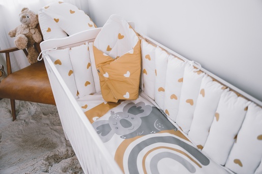 Bubaba BY FreeON posteljina 6 djelna žuta srca