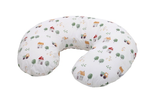 Bubaba BY FreeON jastuk za trudnicu i dojilju i potporu mali, 70 cm, Farma, bijeli multicolor
