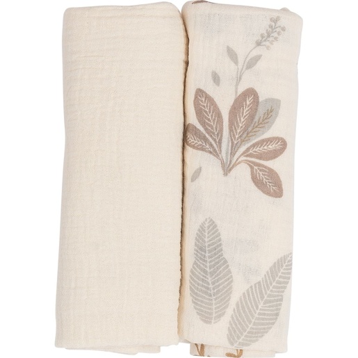 Bubaba BY FreeON tetra pelena muslin 2/1 listići beige 70x70 cm beige