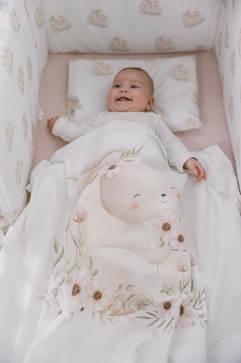 Bubaba BY FreeON posteljina 6 djelna zeko u cvijeću