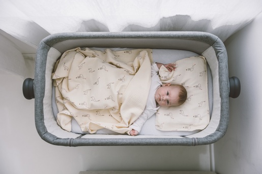 Bubaba BY FreeON posteljina za kolijevku/košaru slonići