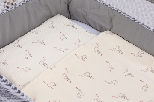 Bubaba BY FreeON posteljina za kolijevku/košaru slonići