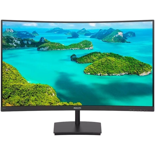 Philips 241E1SC, 23.6" FullHD VA LCD, 75Hz, 4ms, VGA, HDMI, zakrivljeni, monitor