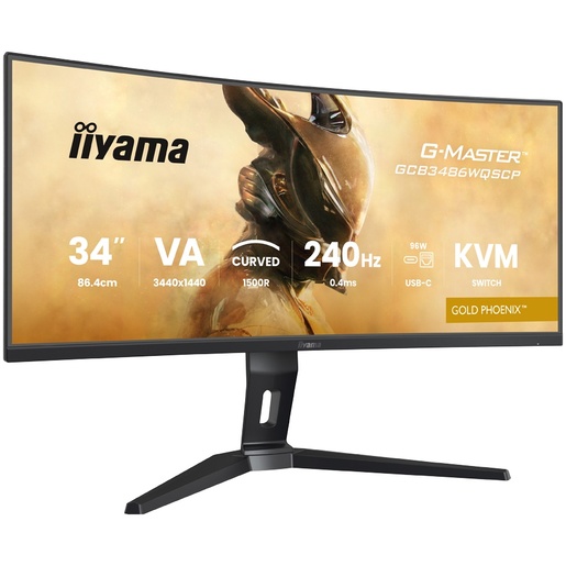 IIYAMA GCB3486WQSCP-B1, 34" UWQHD VA, 240Hz, 0.4ms, 2xHDMI, DisplayPort, gaming monitor