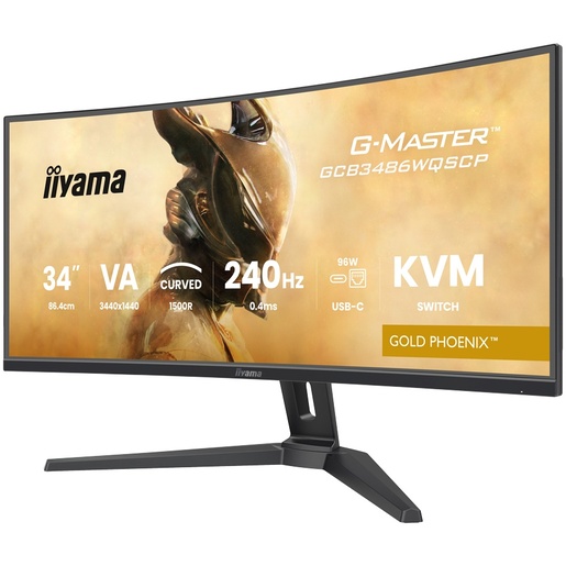 IIYAMA GCB3486WQSCP-B1, 34" UWQHD VA, 240Hz, 0.4ms, 2xHDMI, DisplayPort, gaming monitor