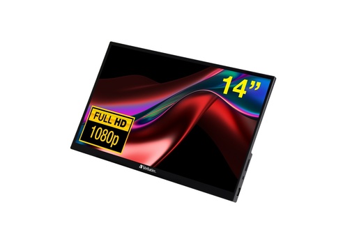Verbatim PMT-14, 14" IPS Full HD, 60 Hz, 6ms, HDMI, 2xUSB-C, USB-A, prijenosni monitor