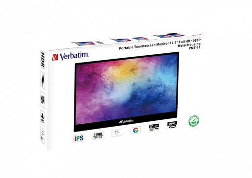 Verbatim PMT-17, 17.3" IPS Full HD, 60Hz, 6ms, HDMI, 2xUSB-C, USB-A, prijenosni monitor