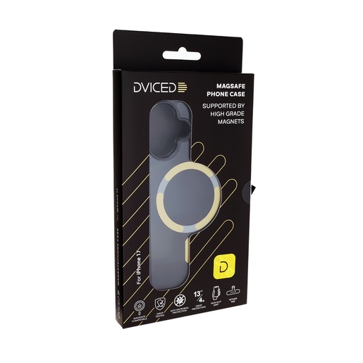 Dviced MagSafe tamna prozirna maska za iPhone 17 - Zlatna