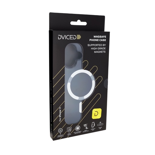 Dviced MagSafe tamna prozirna maska za iPhone 17 - Srebrna