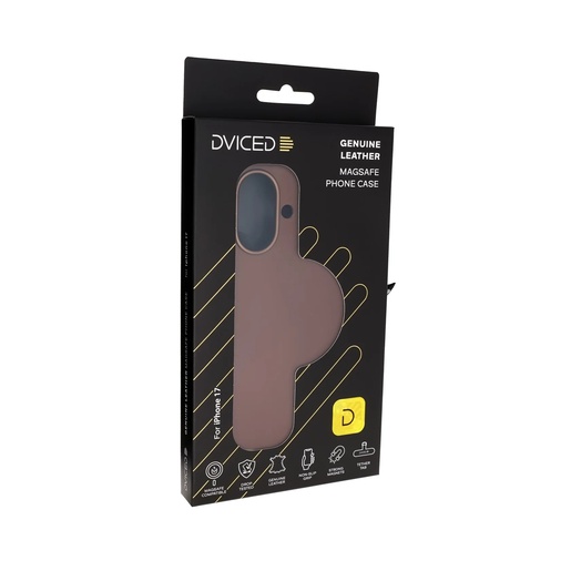Dviced kožna MagSafe maska za iPhone 17 - Smeđa