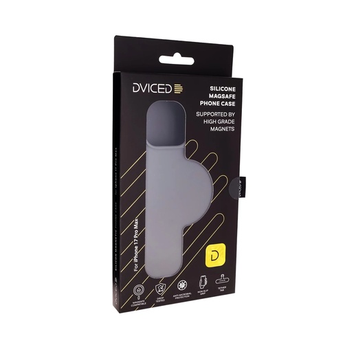 Dviced silikonska MagSafe maska za iPhone 17 Pro Max - Siva