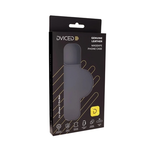 Dviced kožna MagSafe maska za iPhone 17 Pro Max - Crna