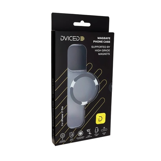 Dviced MagSafe prozirna maska za iPhone 17 Pro - Crna