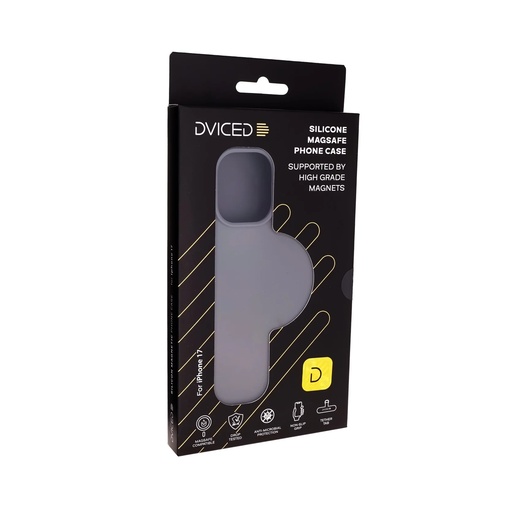 Dviced silikonska MagSafe maska za iPhone 17 - Siva