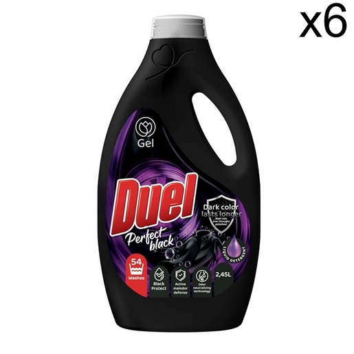 Duel tekući deterdžent Perfect Black 2,45 l, 6 komada