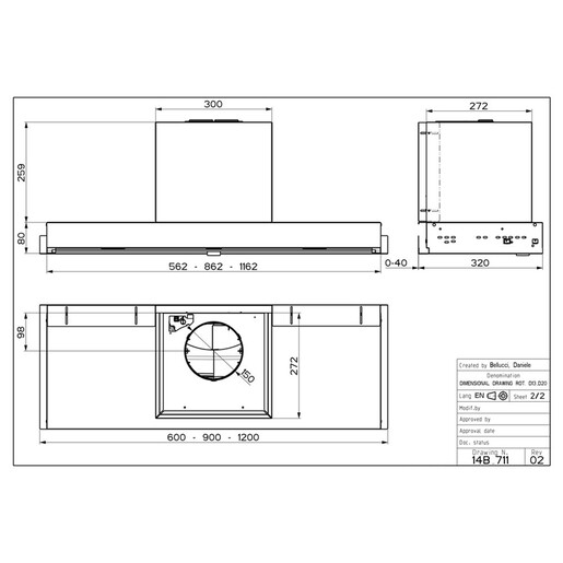 Faber napa In-Nova Comfort RV8 BK A90/2