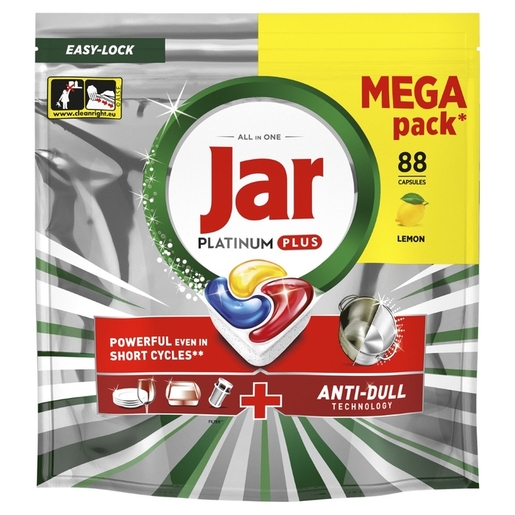 Jar Platinum+ kapsule za strojno pranje posuđa, 88 kom