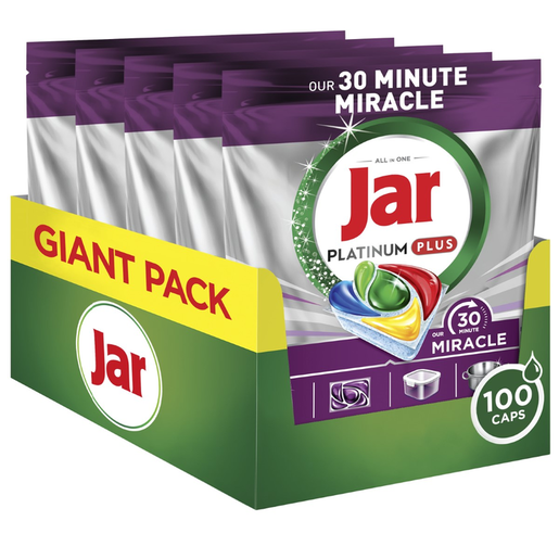 Jar Miracle Platinum Plus kapsule za strojno pranje posuđa, 100 kom