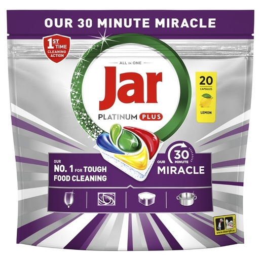 Jar Miracle Platinum Plus kapsule za strojno pranje posuđa, 100 kom