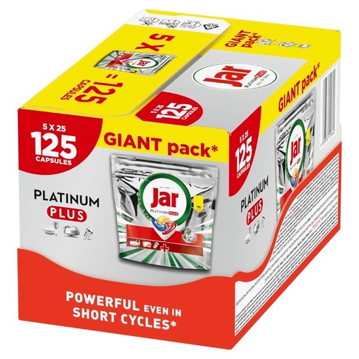Jar Platinum+ kapsule za strojno pranje posuđa, 125 kom