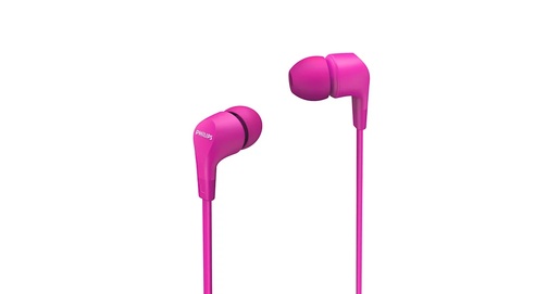 Philips žične in-ear slušalice TAE1105PK, roze