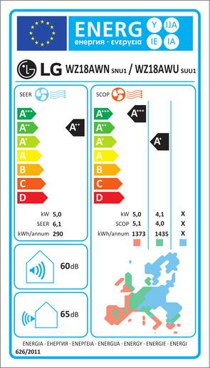 LG klima uređaj WZ18AWS Dualcool PRO + WIFI 5.1 kW