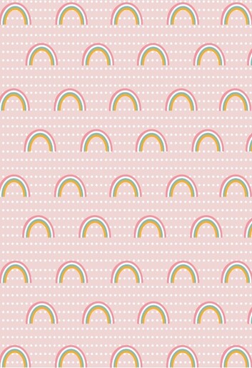 Essenza Sleep posteljina za bebe 2/1, 90x130 + 40x50 cm, roza/duga