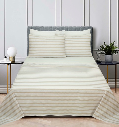 Essenza Sleep posteljina Lancun Mare, 240x280 + 240x260 + 2x60x80 cm, pruge bež